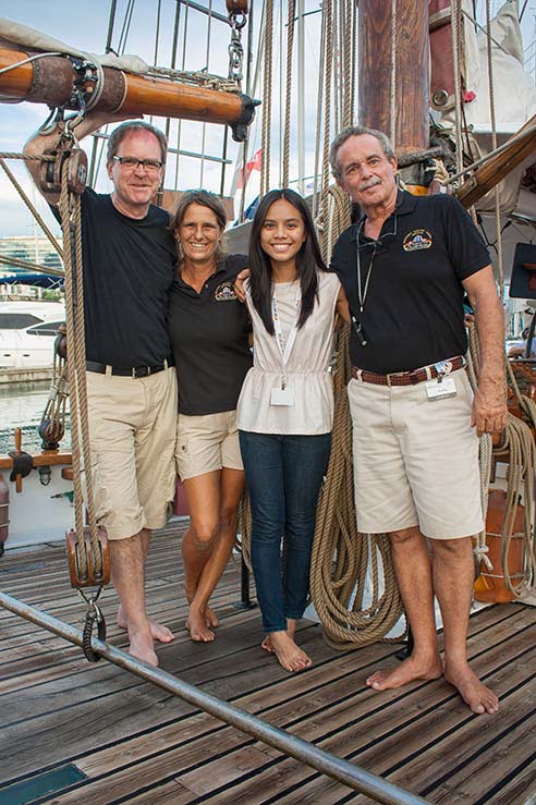 Lars Nerhus on board Vega during the 2012 Singapore Boat Asia Boat Show.