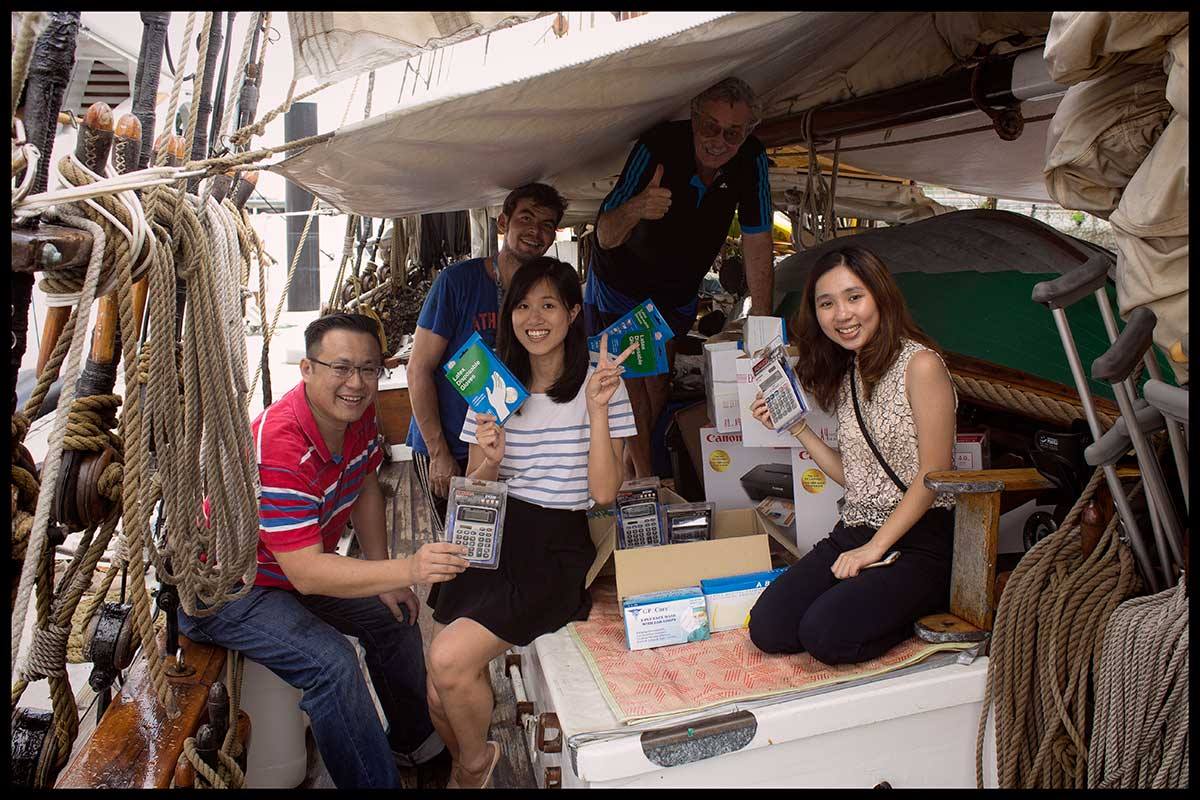 The great team from PSA delivering donated supplies for this years deliveries. PSA also contributed important equipment to help keep Vega running. Special thanks to Bernard and his team.