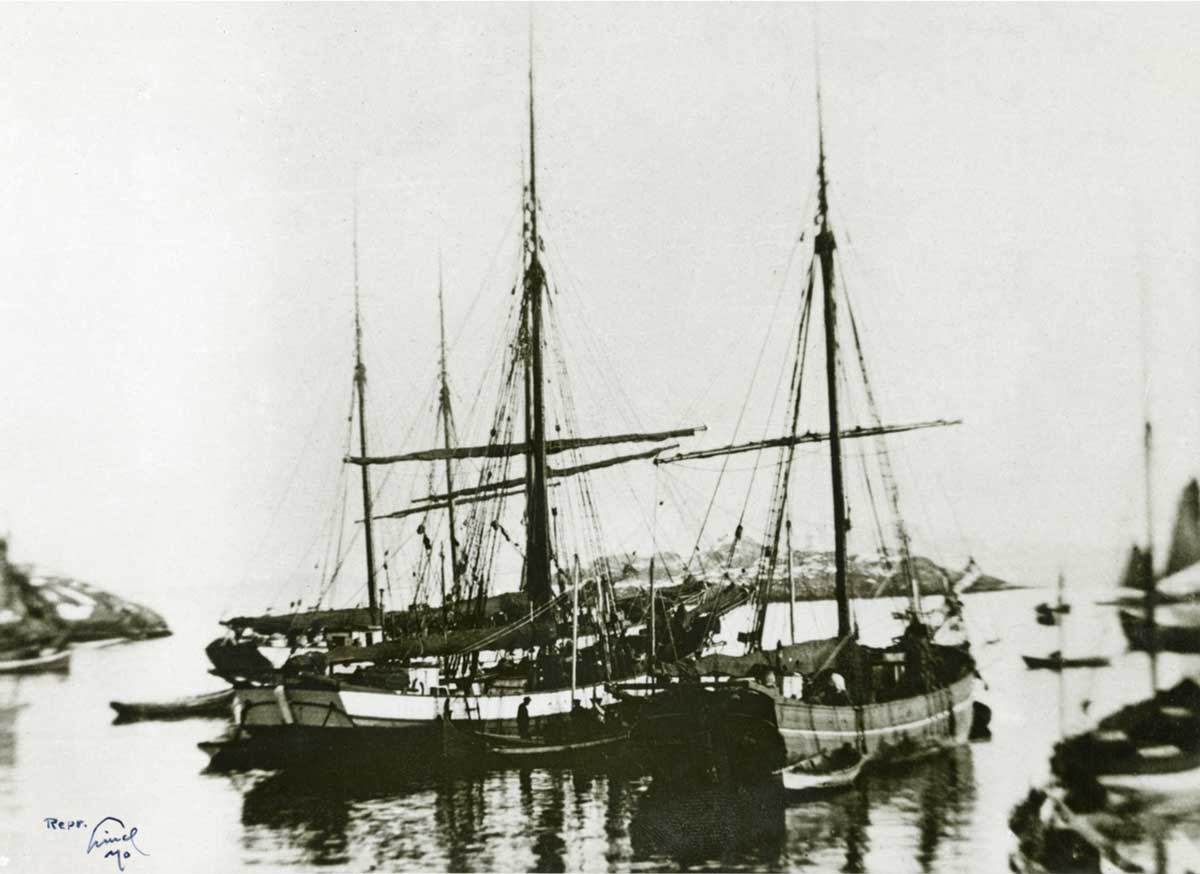 Jakt \'Elianna\' (ex-\'Ilianna\') and  \'Vega\'  in port. Image date unknown.